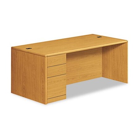 Hon HON, 10700 SERIES SINGLE PEDESTAL DESK, FULL LEFT PEDESTAL, 72W X 36D X 29.5H, HARVEST 10788LCC